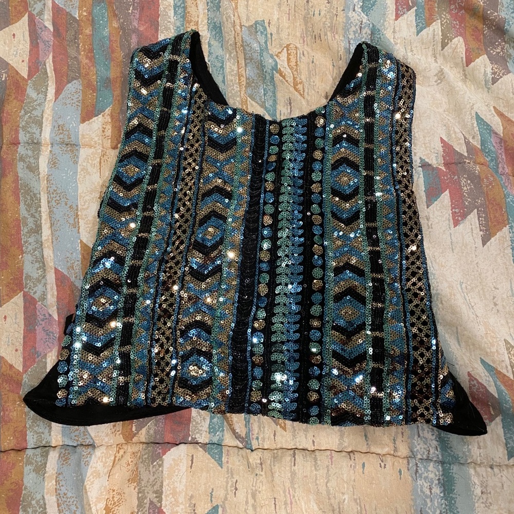 Body Central Sequin Crop Top